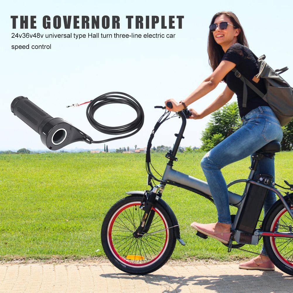 Electric E-Bike Twist Throttle 24V 36V 48V 3 Speed Handlebar Throttle Universal Electric Scooter Twist Cycling Throttle Grip