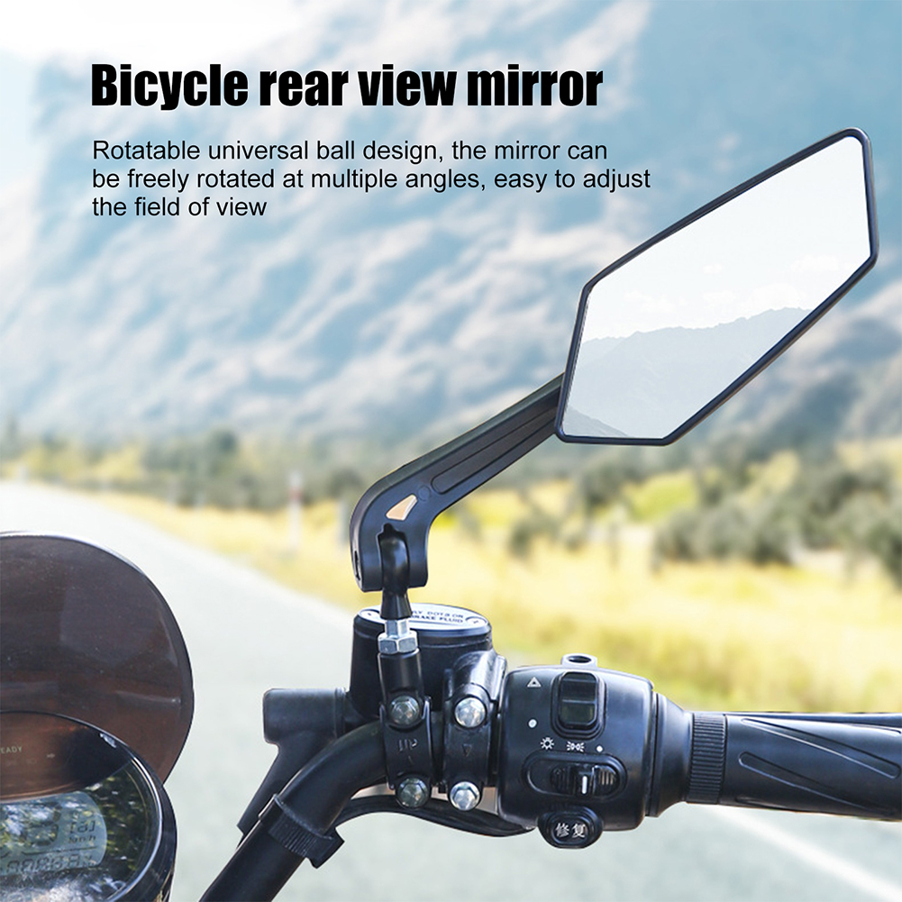 1 Pair Universal Bicycle Rearview Handlebar Mirror Adjustable Cycling Back Sight Reflector Wide Range Cycling Accessories