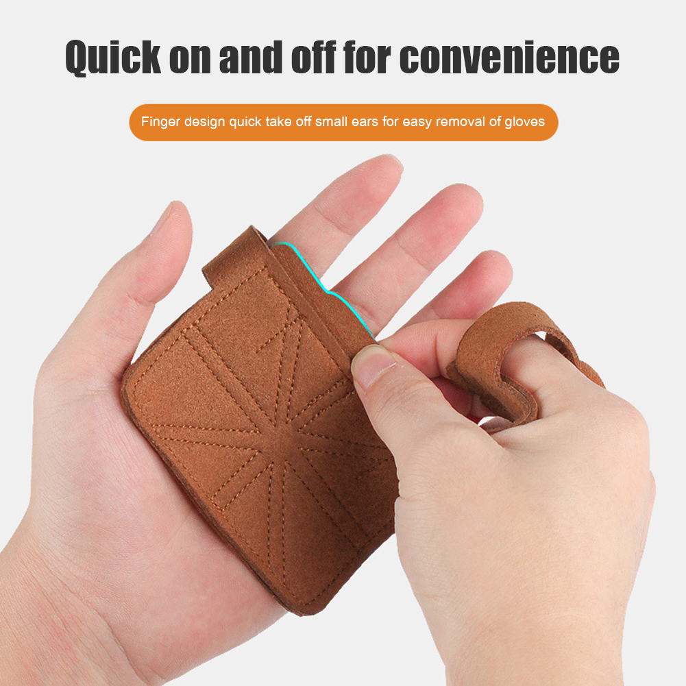 Anti-Skid Leather Weight Lifting Hand Guard Gloves Grip hand Protector Pads Fitness Sports Home Gym Workout Accessories