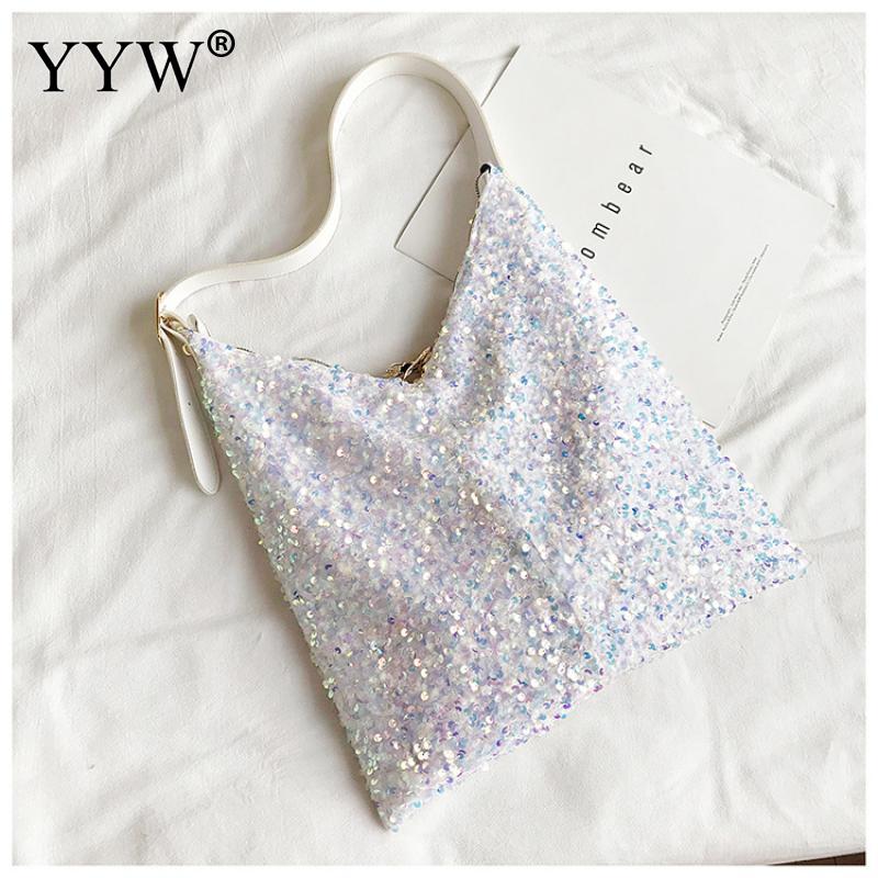 Glitter Sequin Shoulder Bag Fashion Leisure Armpit Bag Y2k Shopping Women'S Branded Trending Shoulder Handbags Large Totes 2022