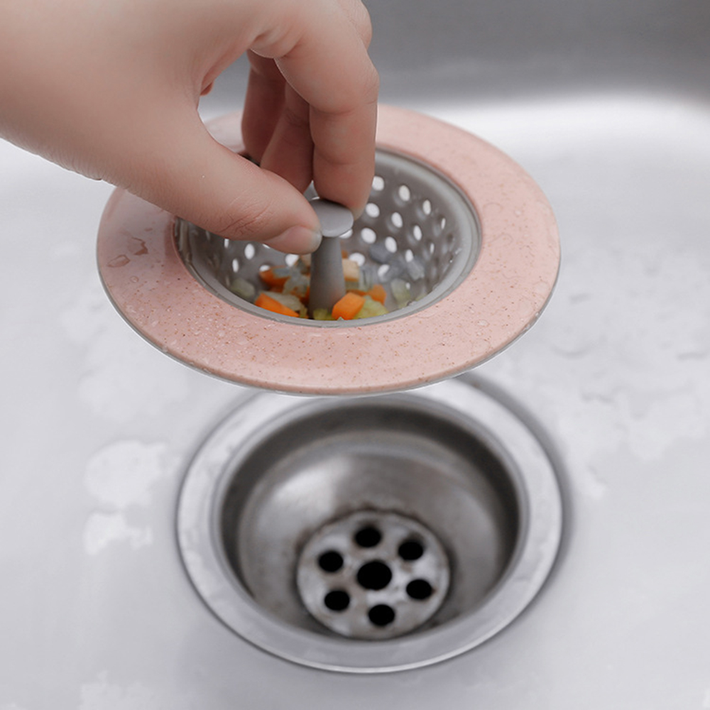 Portable Silicone Sink Strainer Waste Plug Sink Filter Waste Collector Kitchen Bathroom Accessories Colanders Strainers