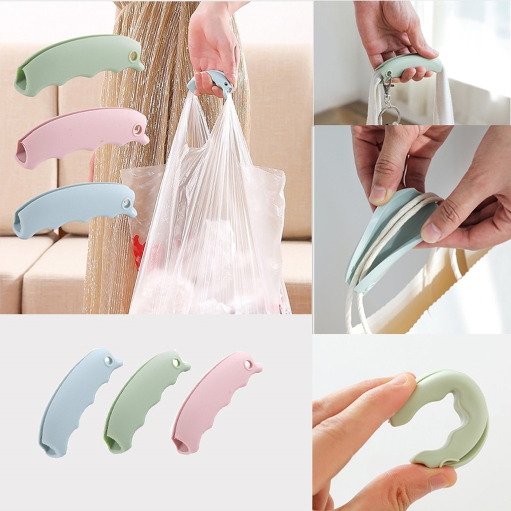 New Grocery Shopping Bag Silicone Lifting Holder Handle Grip Easy Carrying Tool Non-slip Grooves Surface Carrier