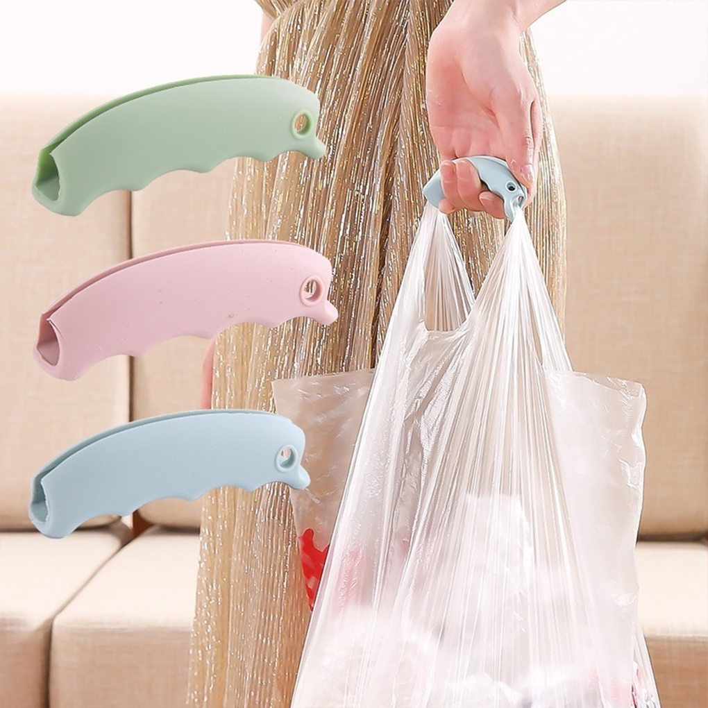 New Grocery Shopping Bag Silicone Lifting Holder Handle Grip Easy Carrying Tool Non-slip Grooves Surface Carrier