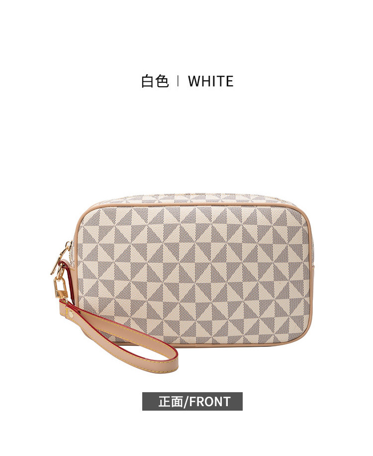 Fashion Plaid Women's Clutch Handbags Luxury Designer Pouch Wrist Strap Clutch Bags For Women Pu Leather Hand Purse Bag