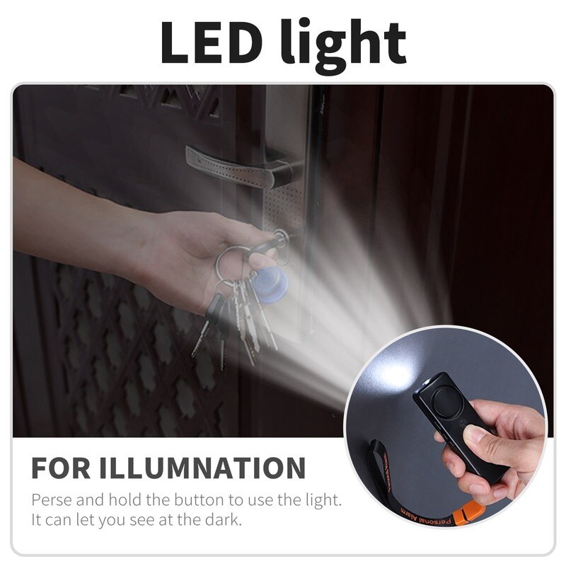 Self-defense lamp anti-wolf artifact 125dB Self Defense Anti-rape Device Dual Speakers Loud Alarm Alert Attack Panic Safety Personal Security Keychain Bag Pendant