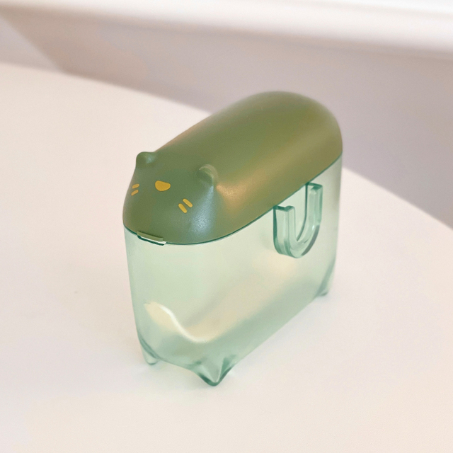 1PC Cat Cable Organizer Plastic Cute Desk Organizers Frosted  Mini jewelry Hairpin Portable Travel Desk Storage Box With Lids