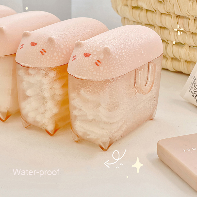 1PC Cat Cable Organizer Plastic Cute Desk Organizers Frosted  Mini jewelry Hairpin Portable Travel Desk Storage Box With Lids