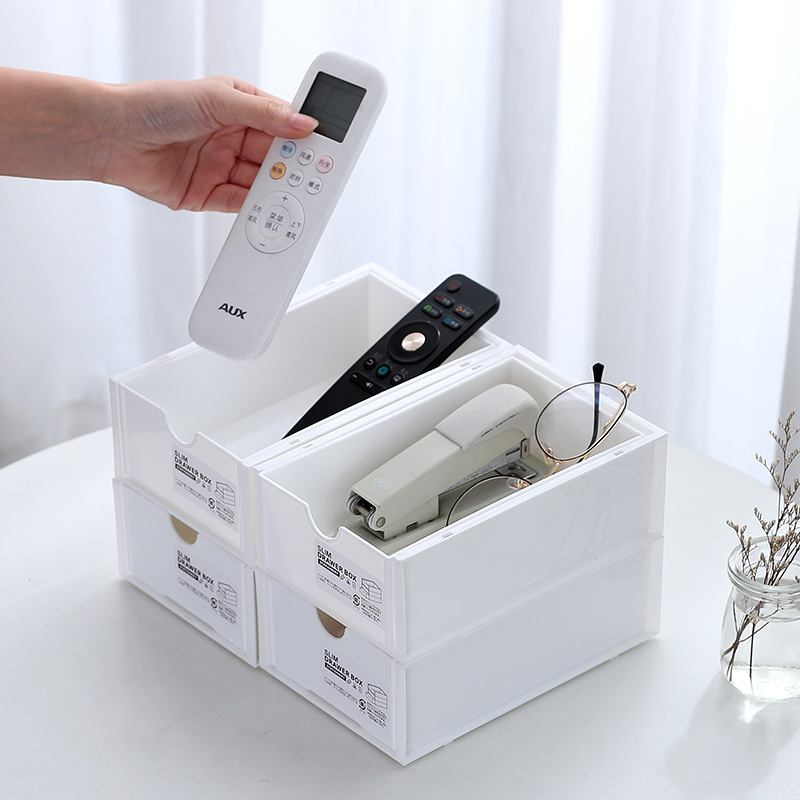Desktop Storage Box Drawer Cosmetics Stationery Stackable Jewelry Sundries File Cabinet Pen Holder Case Holder Organizer