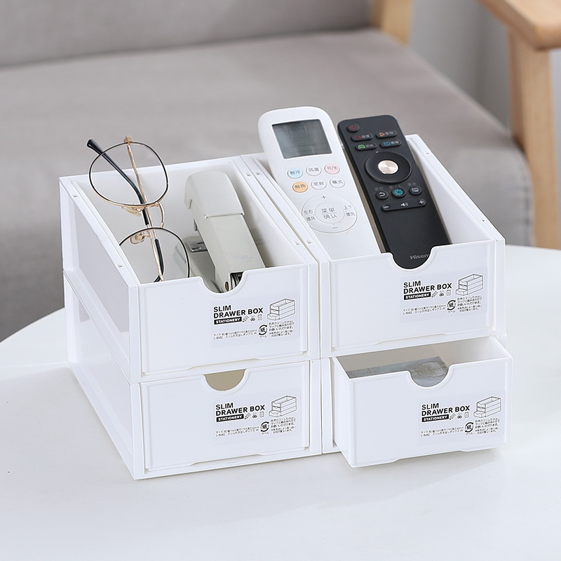 Desktop Storage Box Drawer Cosmetics Stationery Stackable Jewelry Sundries File Cabinet Pen Holder Case Holder Organizer