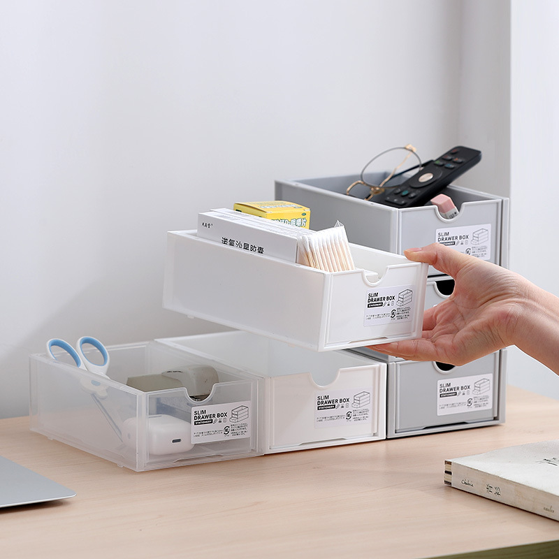 Desktop Storage Box Drawer Cosmetics Stationery Stackable Jewelry Sundries File Cabinet Pen Holder Case Holder Organizer