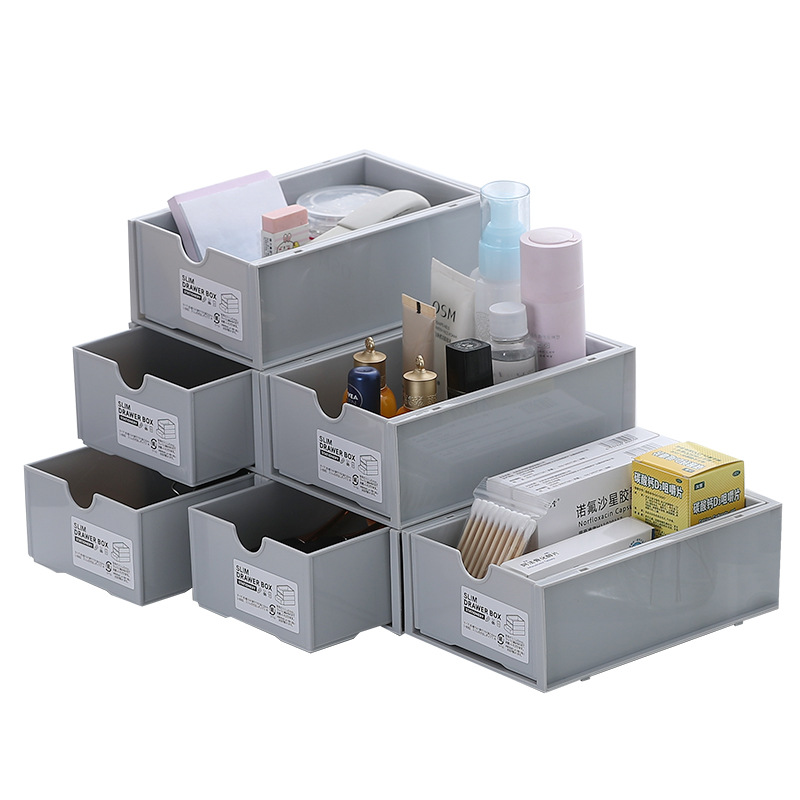 Desktop Storage Box Drawer Cosmetics Stationery Stackable Jewelry Sundries File Cabinet Pen Holder Case Holder Organizer