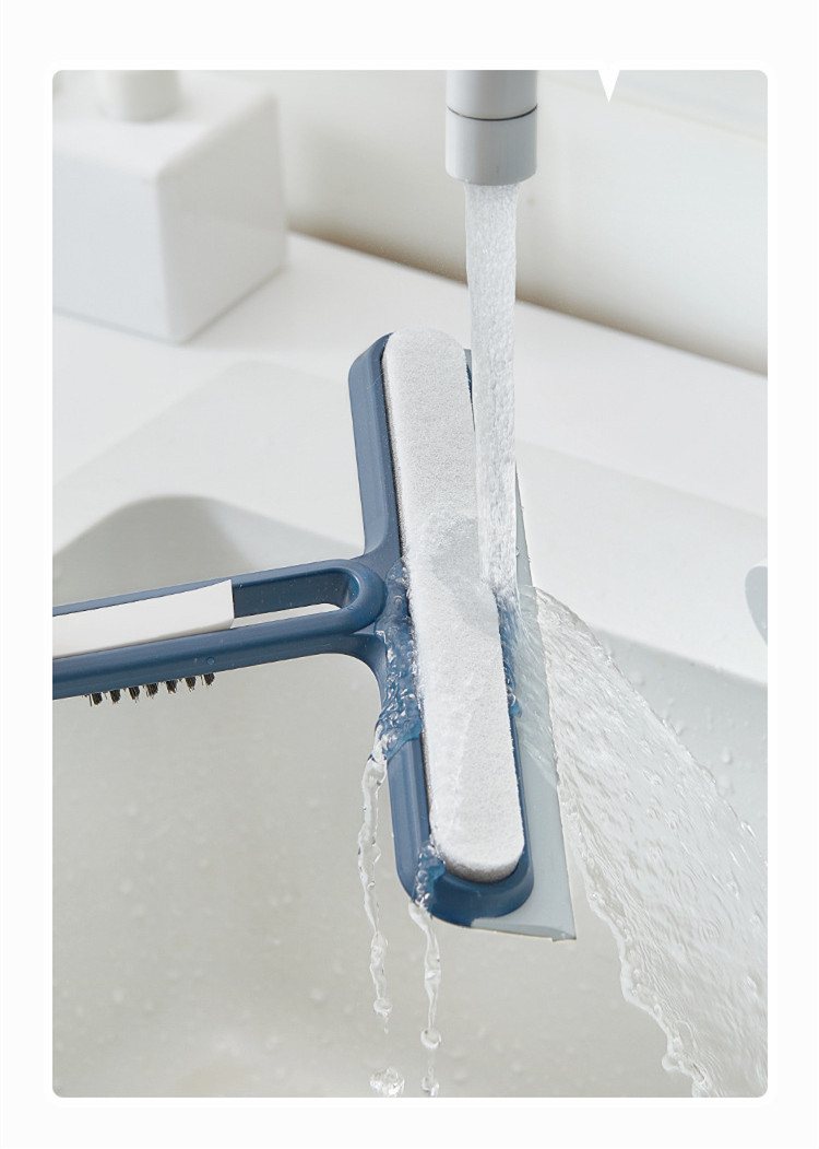 3In1 Shower Squeegee Glass Wiper Scraper Shower Squeegee Cleaner With Silicone Holder Bathroom Mirror Wiper Glass Cleaning Tool