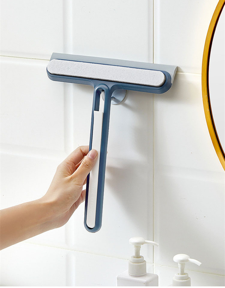3In1 Shower Squeegee Glass Wiper Scraper Shower Squeegee Cleaner With Silicone Holder Bathroom Mirror Wiper Glass Cleaning Tool