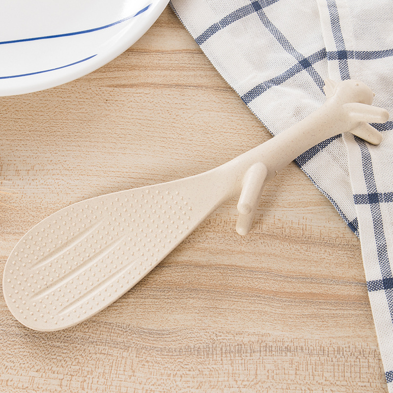 Cartoon Squirrel Cute Spoon Accessories for Kitchen Tools Non-Stick Rice Can Stand Sticky Table Goods Protection Kitchen Accessories