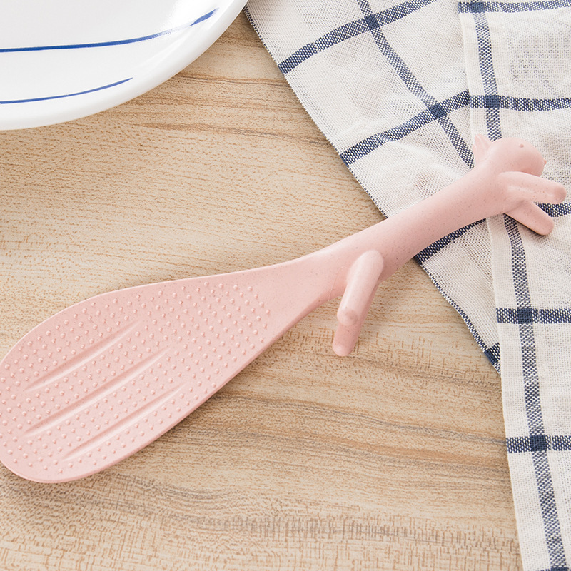 Cartoon Squirrel Cute Spoon Accessories for Kitchen Tools Non-Stick Rice Can Stand Sticky Table Goods Protection Kitchen Accessories