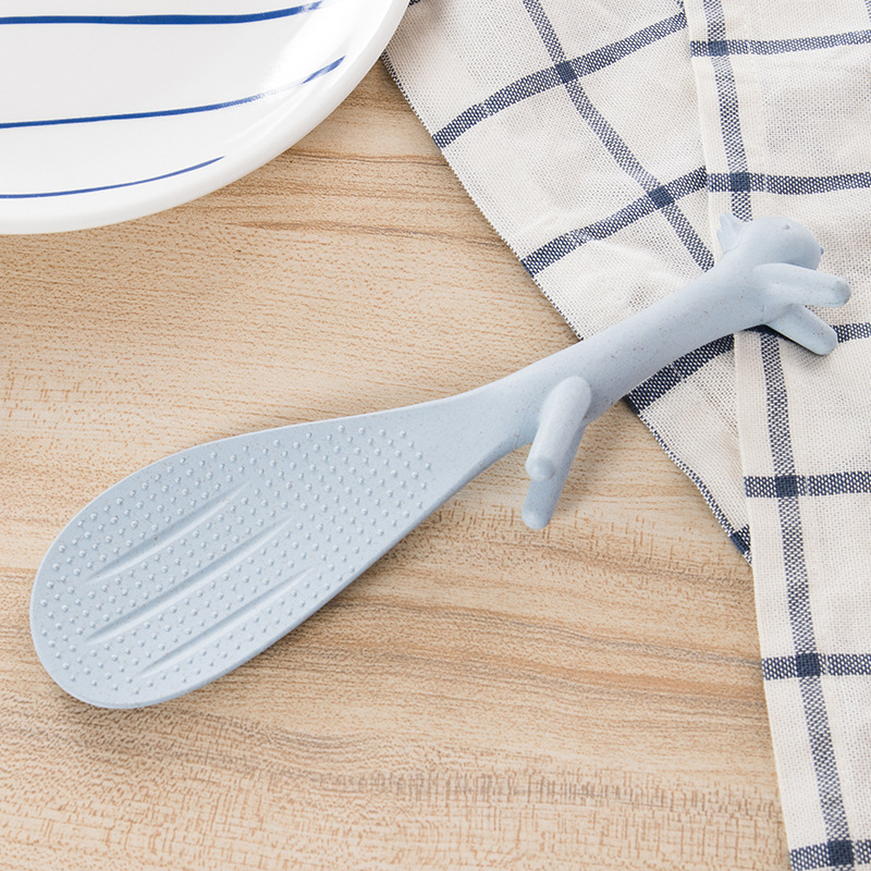 Cartoon Squirrel Cute Spoon Accessories for Kitchen Tools Non-Stick Rice Can Stand Sticky Table Goods Protection Kitchen Accessories