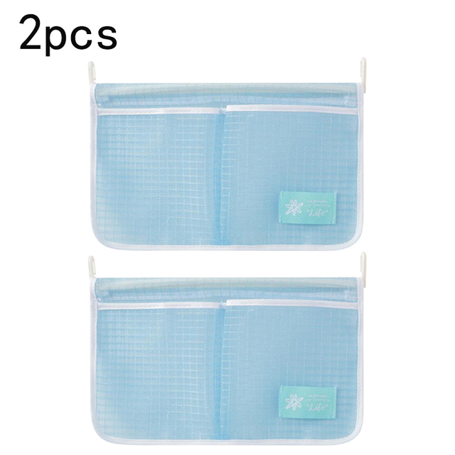 Storage Mesh Bag Portable Seasoning Food Snacks Net Bag Double Compartment Hanging Bag Onion and Potato Storage Bag