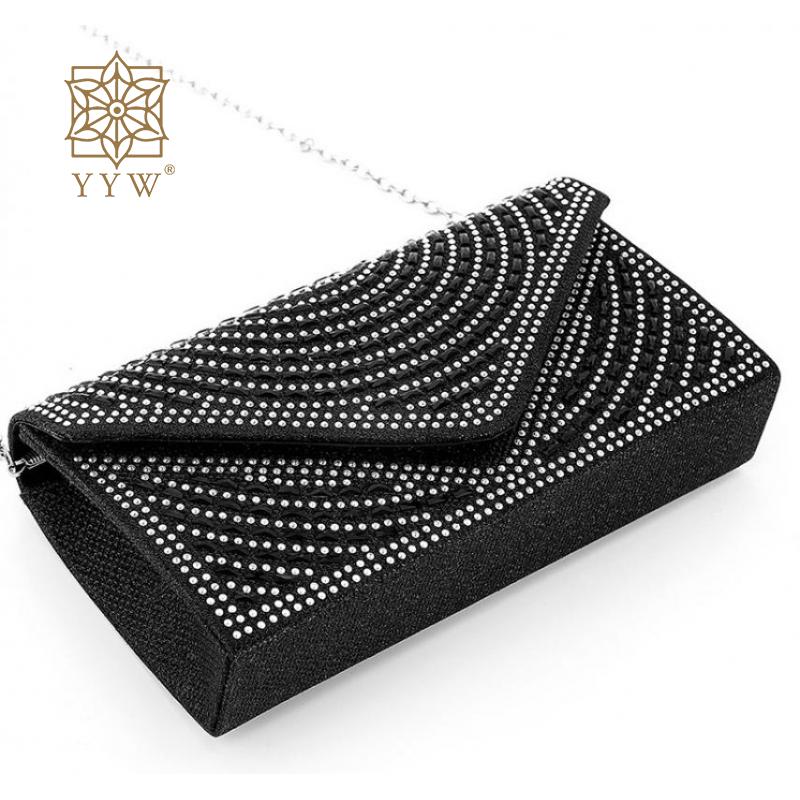 Silver Diamonds Blings Evening Clutch Bags 2022 Trending Chain Shoulder Bags Crossbody Envelope Formal Party Purse wholesales