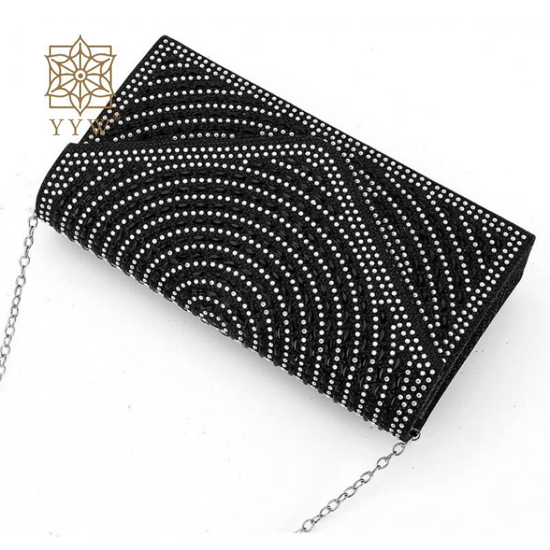 Silver Diamonds Blings Evening Clutch Bags 2022 Trending Chain Shoulder Bags Crossbody Envelope Formal Party Purse wholesales
