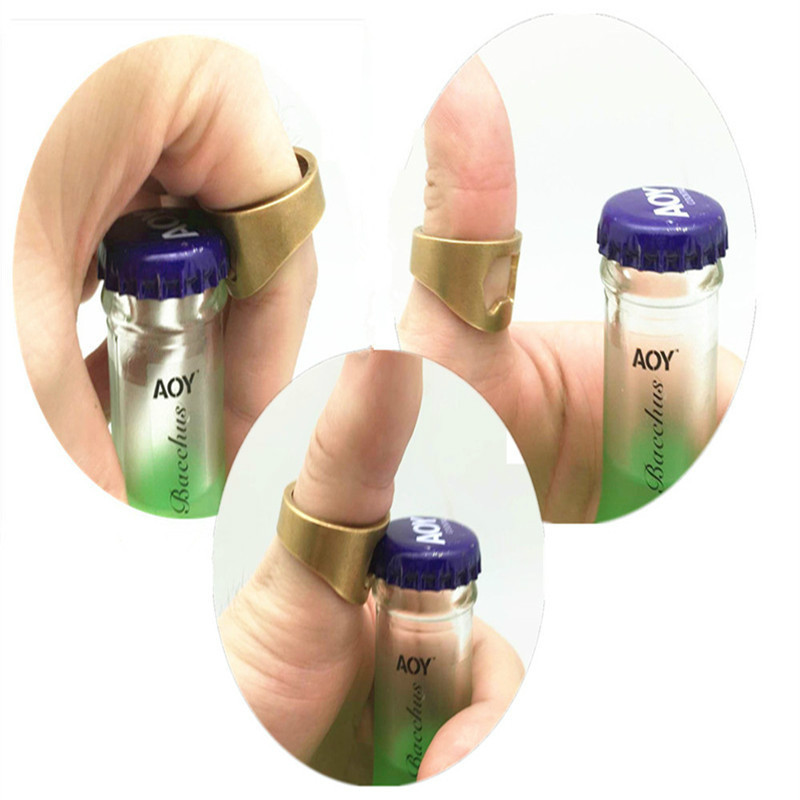 Multi Function Colorful Finger Ring-Shape Opener Can Wine Beer Lid  Bottle Opener Stainless Steel Can Beer Kitchen Accessories