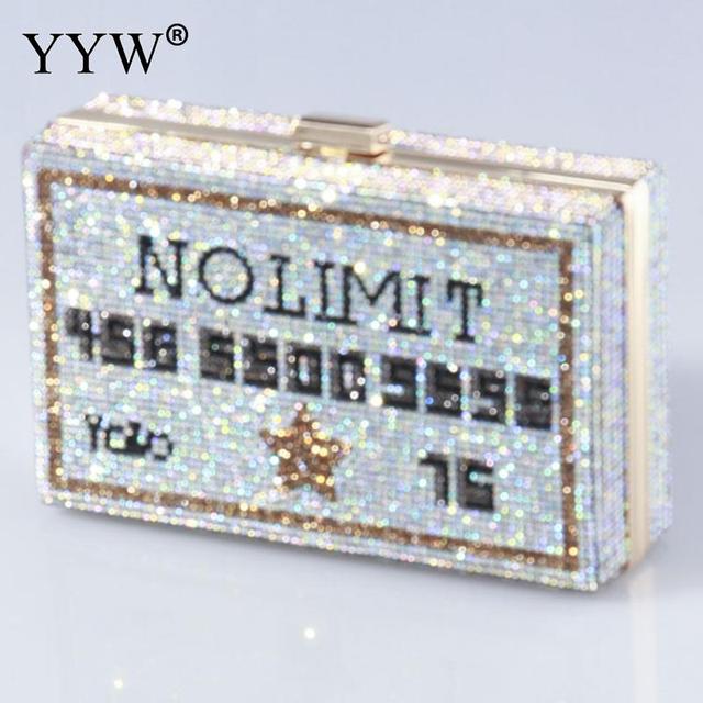Clutch Bags Letter in Handbags Boxy Design Evening Clutch Bag Runway Trends Wedding Bag With Stone Womens Hand Bags New Arrival
