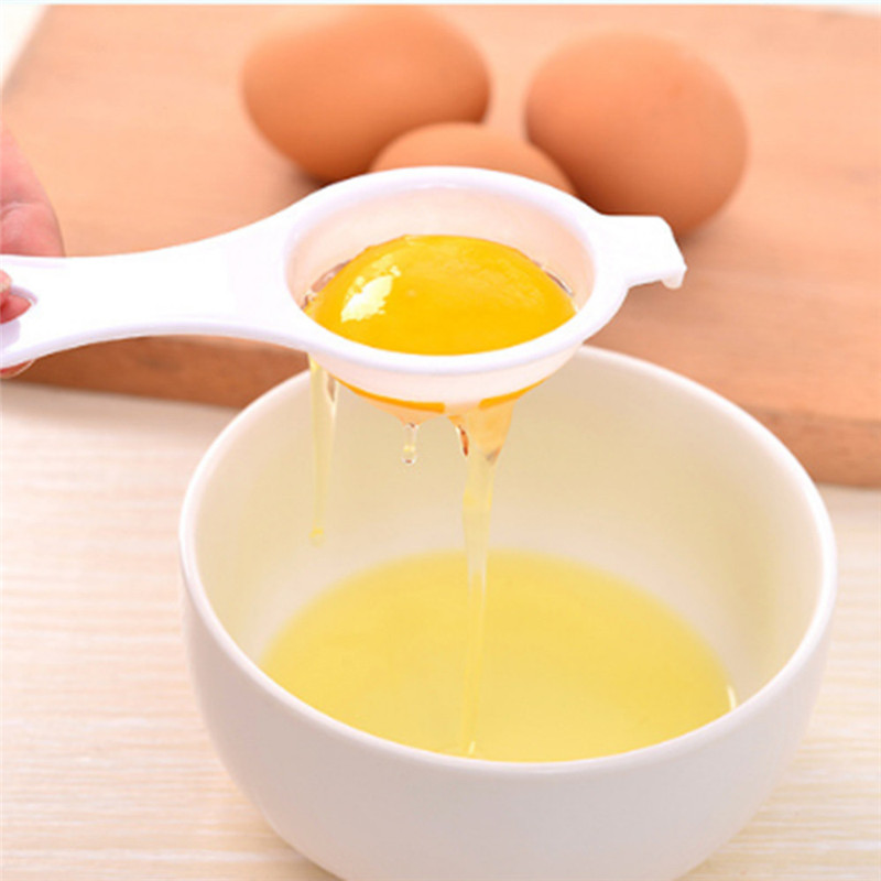 Kitchen Accessories Egg Separator Cake Cooking Tools White Filter Convenient Creative Sifting Processing Kitchen Gadgets