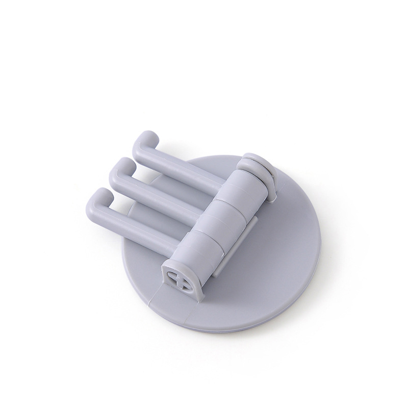 Kitchen bathroom wall hook Adhesive Multifunctional seamless 3-branch rotating hook home plain hook nail-free Sticky Hook Tool