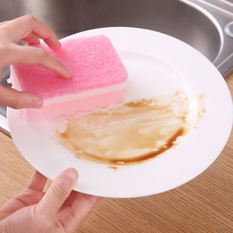 4pc/set For Kitchen Gadgets cocina Strong Decontamination Sponge Magic Wipe Dishwashing Sponge Thicken Wipe Scouring Pad