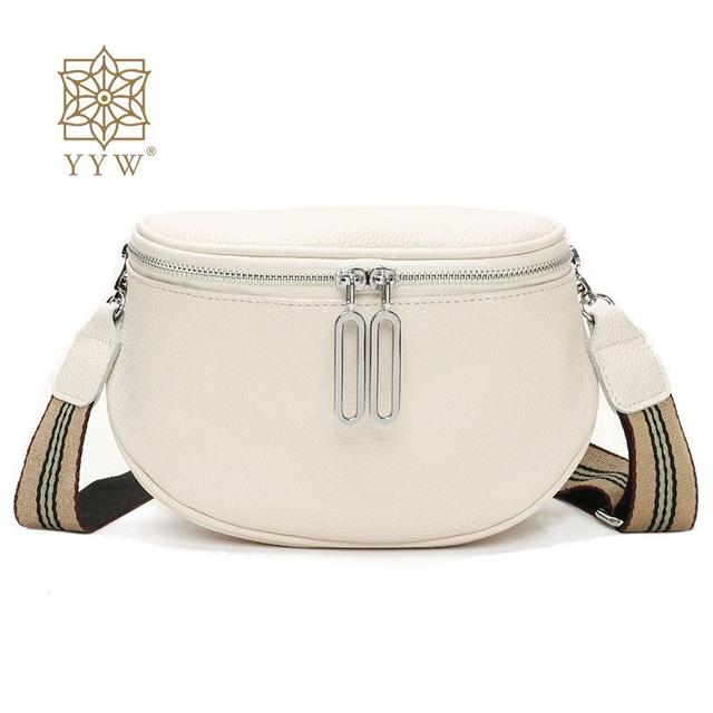 Cowhide Saddle Crossbody Bag Green Retro Casual Women Totes Shoulder Bags Female Lichee Pattern Trending Shoulder Handbags