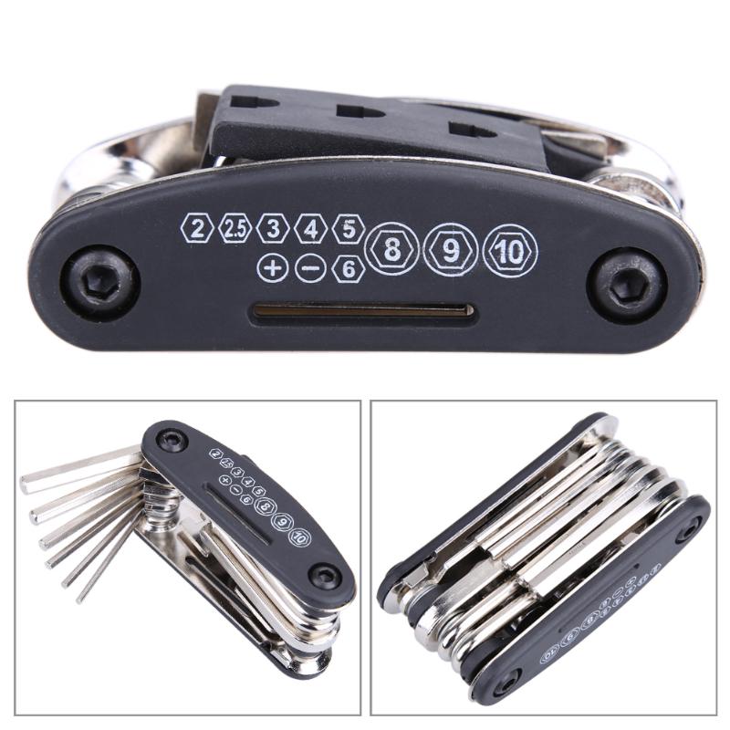 15 in 1 Multi Usage Bike Bicycle Repair Bike Tools Kit Hex Wrench Nut Tire repair Hex Allen Key Screwdriver Socket Extension Rod