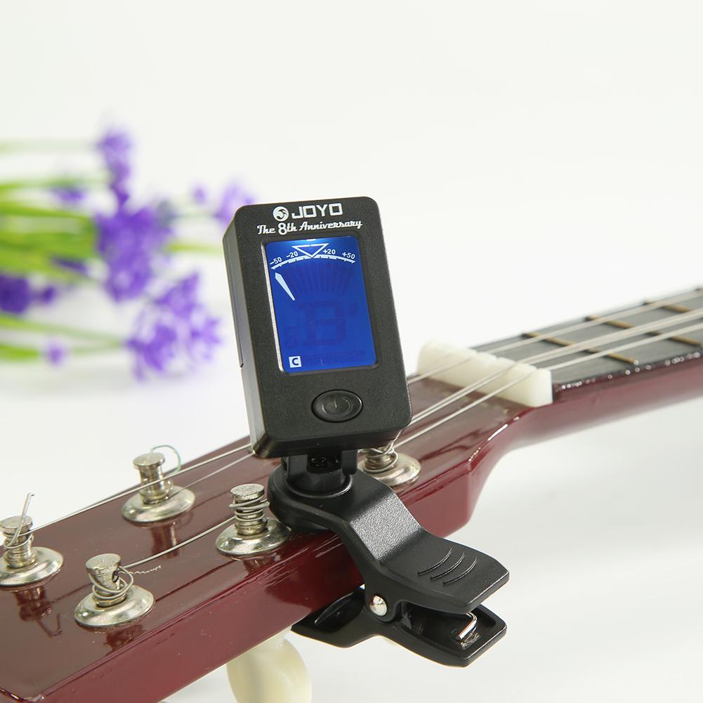 JOYO JT-01 Clip-On Digital Guitar Tuner 360 Degree Rotatable LCD Guitarra Tuner for Chromatic Guitar Bass Violin  Accessories