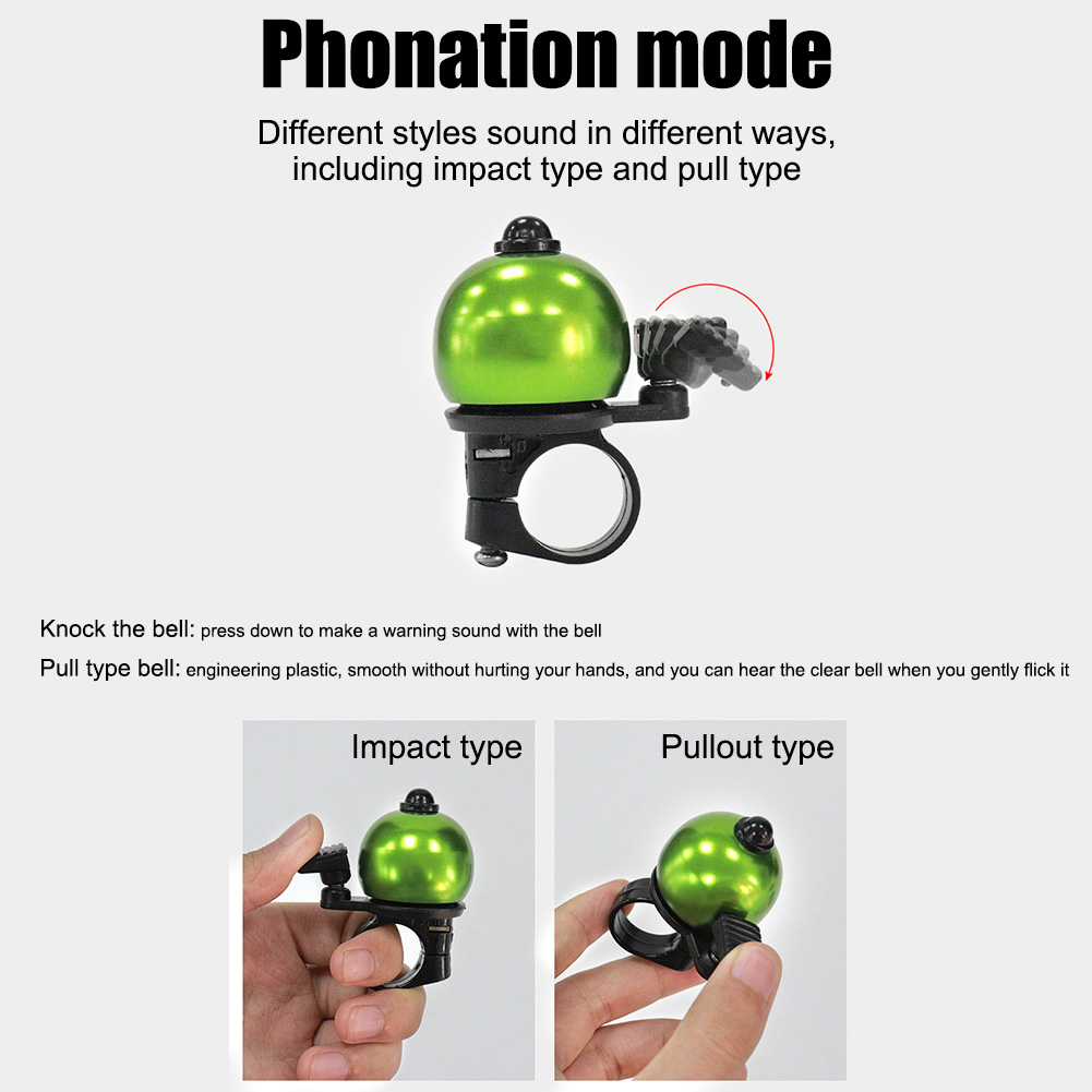 Aluminium Alloy Cycling Thumb Bell Non-slip Space Saving Safety Warning Cycling Accessories Mountain Bike Horn Sound Alarm