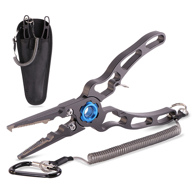 Outdoor Spring Fishing Lures Pliers Tongs Fish Hook Remover Braid Line Cutter Scissors Multifunctional Tackle Tools