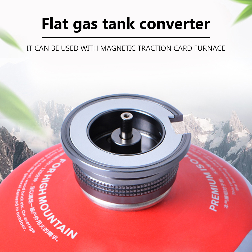 Outdoor Camping Gas Cartridge Tank Adaptor for Split Type Furnace Gas Torch Aluminum Alloy Hiking Stove Adaptor