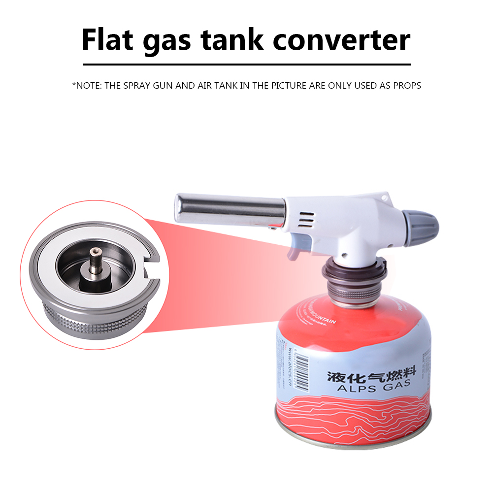 Outdoor Camping Gas Cartridge Tank Adaptor for Split Type Furnace Gas Torch Aluminum Alloy Hiking Stove Adaptor