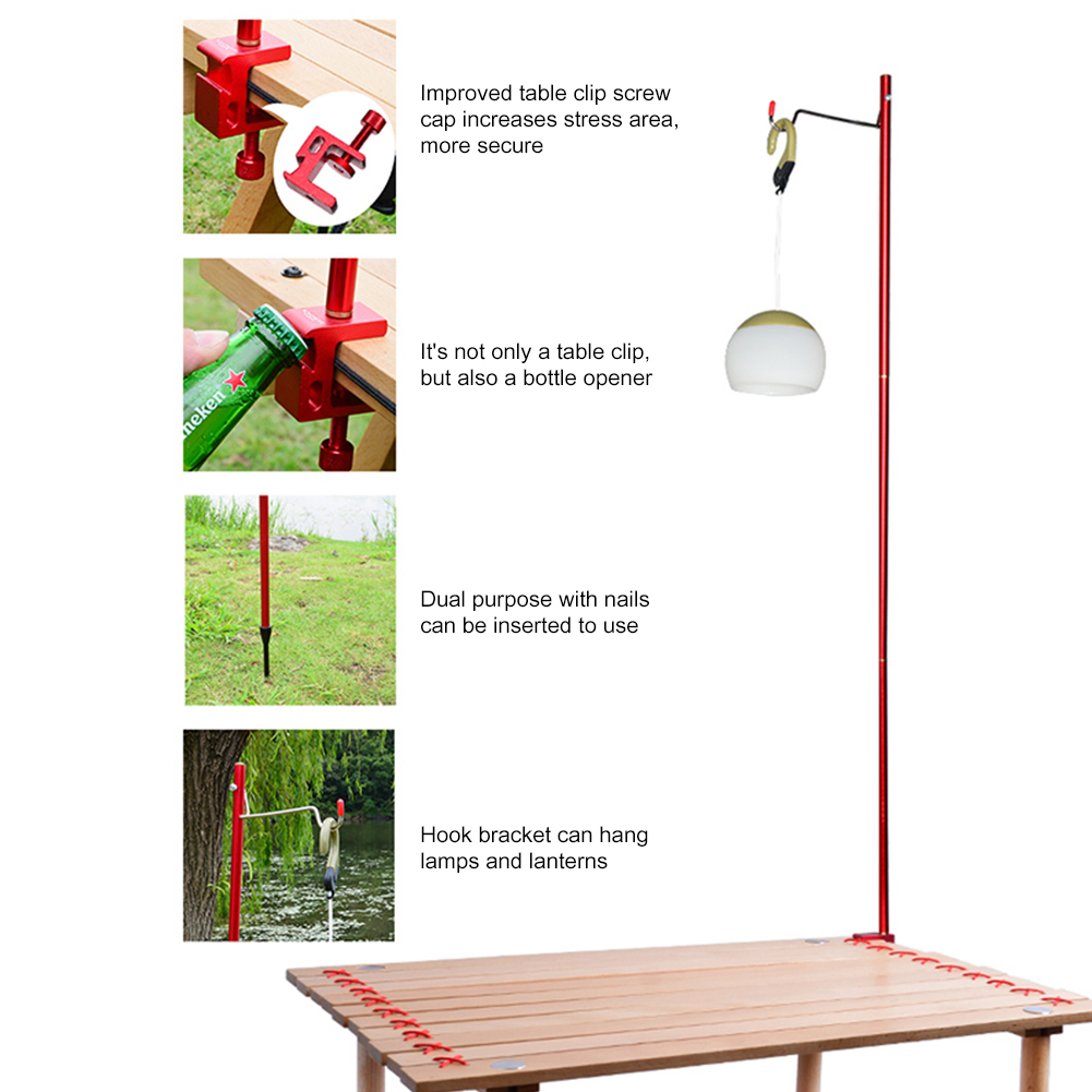 Sundick Detachable Lantern Stand Lamp Tripod Lantern hanger Camping Lamp Bracket Lamp Holder Portable Camping Accessory