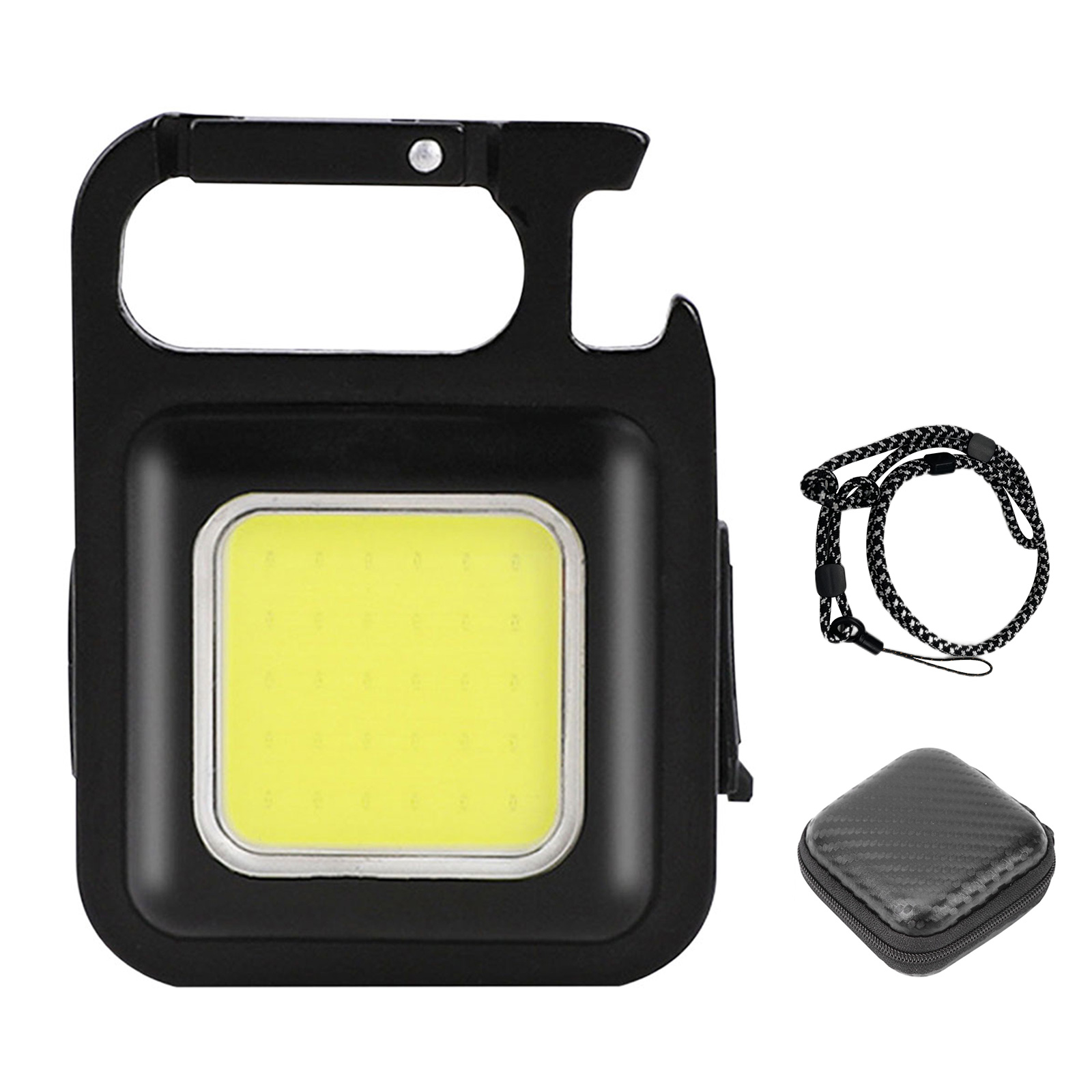Camping Emergency Lights Type-c Charging Pocket Lantern Bottle Opener 4 Lighting Modes Flashlights for Outdoor Fishing