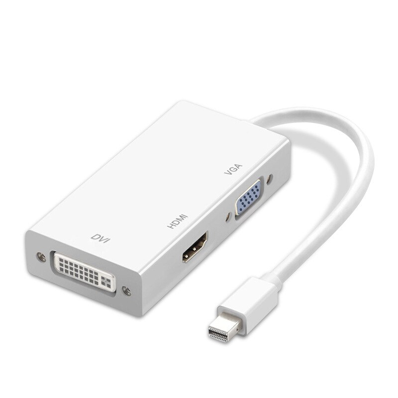 3 in 1 Video Converter Mini DP DisplayPort To HDMI-compatible VGA DVI Adapter Mini DP Cable Converter for MacBook Pro Air Mini DisplayPort