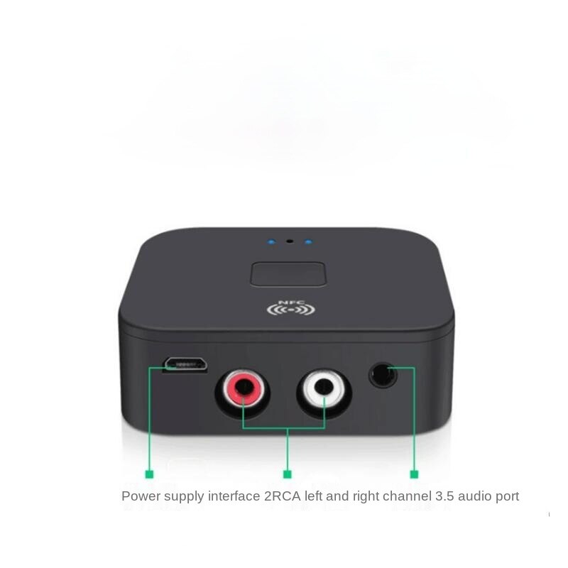 NFC Bluetooth receiver 5.0 RCA Audio Receiver APTX 3.5mm AUX Jack Music Wireless Bluetooth Adapter with NFC for Car TV Computer Speakers