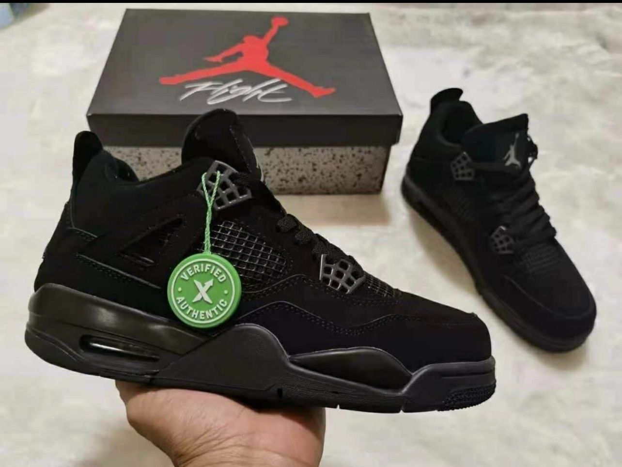 Nike Jordan  shoes j4 Retro Fear Pack color Black