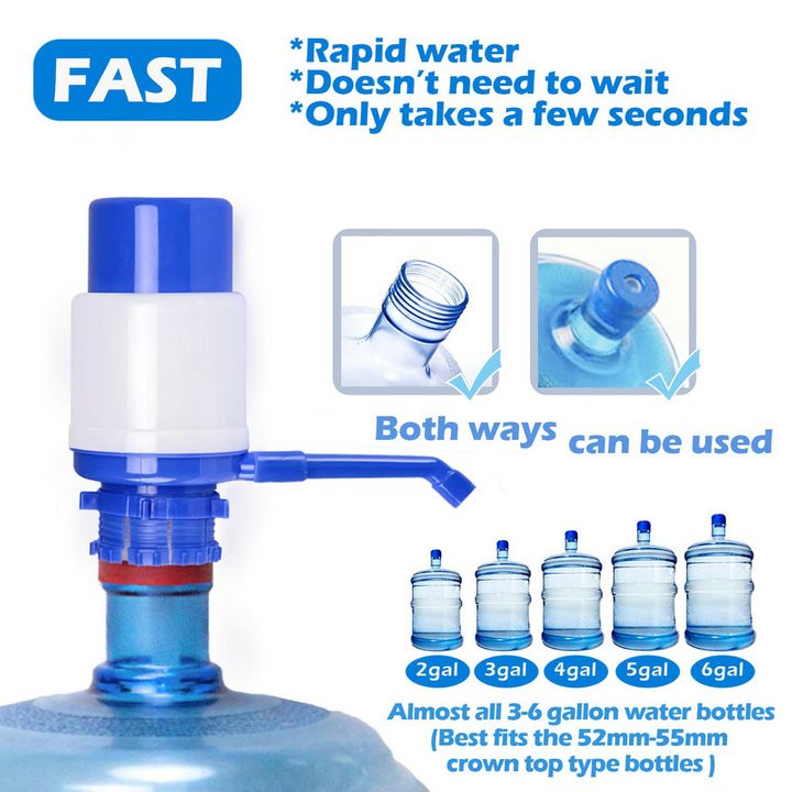 Handpress Water Dispensers Drinking Water pump for Bottle Hand Press Removable tube Manual Household as picture