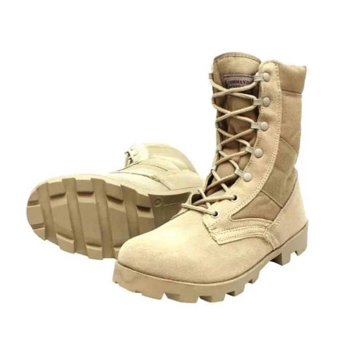 SIWAR BY Néo Artisanal High-top MILITARY Desert COMBAT Leather Men's Boots