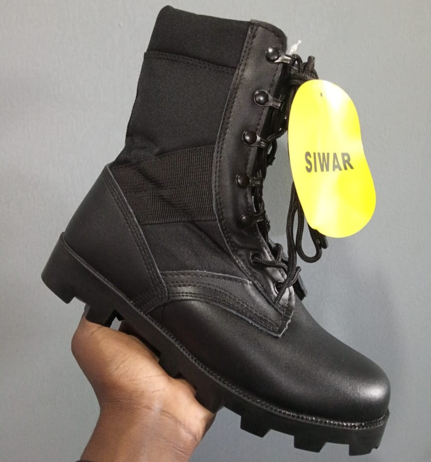 SIWAR BY Néo Artisanal High-top MILITARY Desert COMBAT Leather Men's Boots