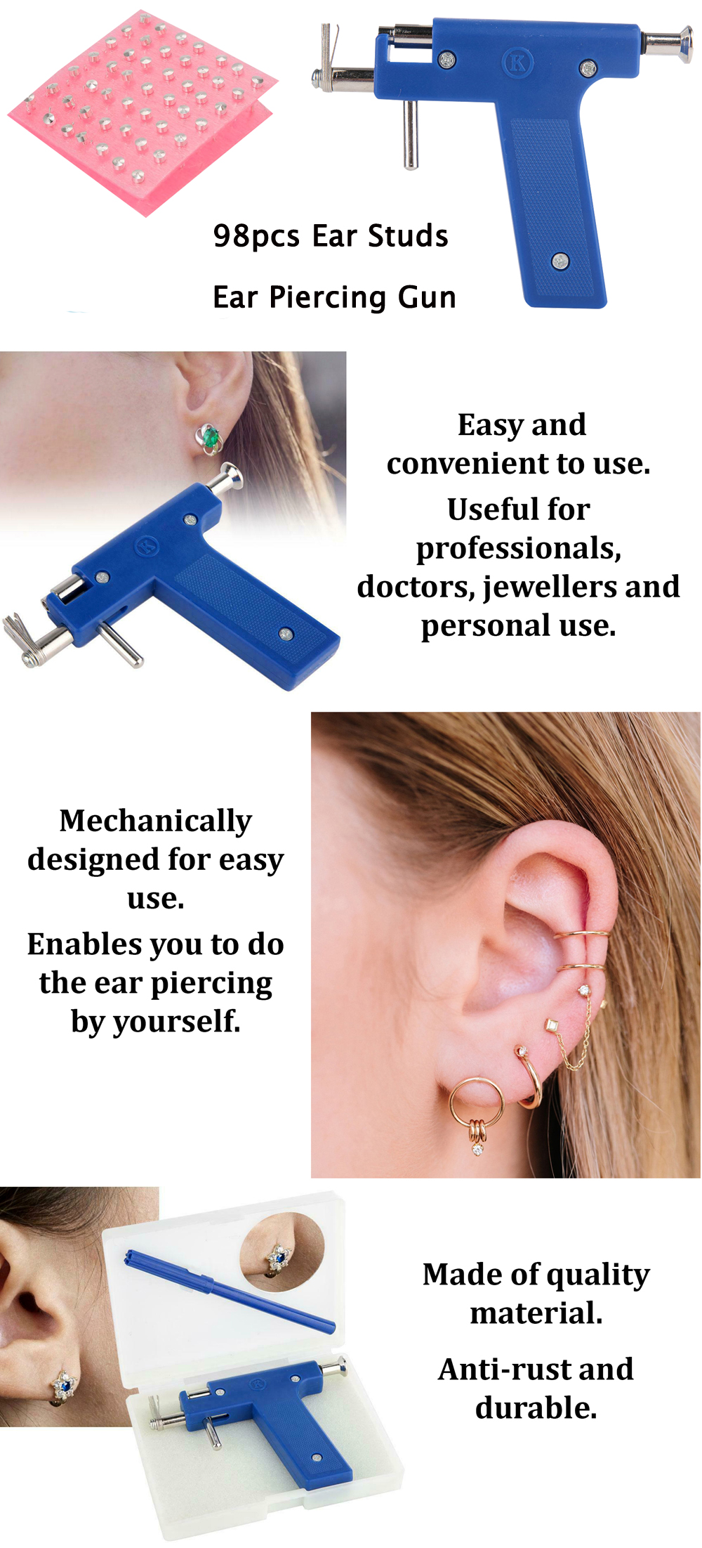 Fashion Generic Ear, Nose & Navel Piercing Machine Gun