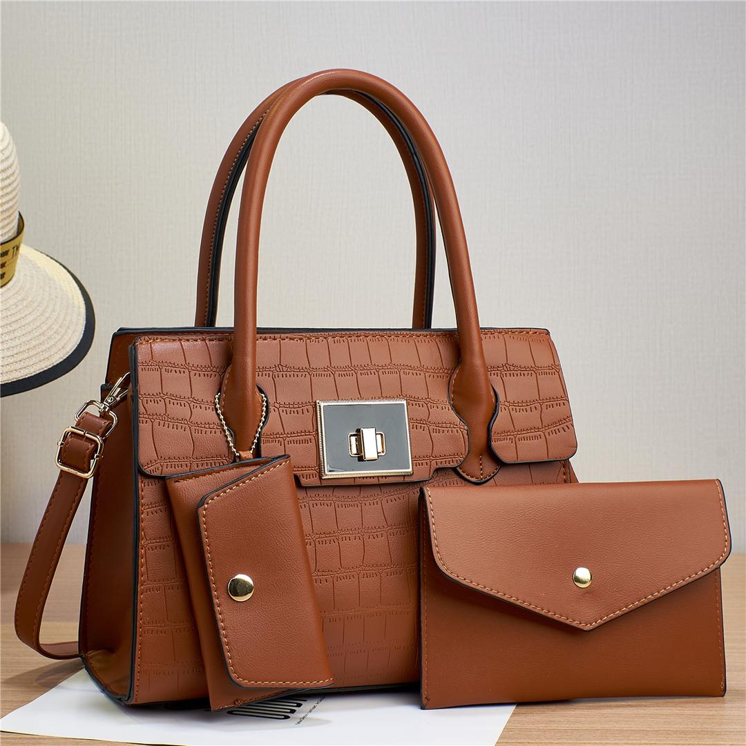 High Quality Classic Vintage 3 in 1  Women Fashion Handbags Ladies Shoulder Bags Sling Bags Fashion Bags.