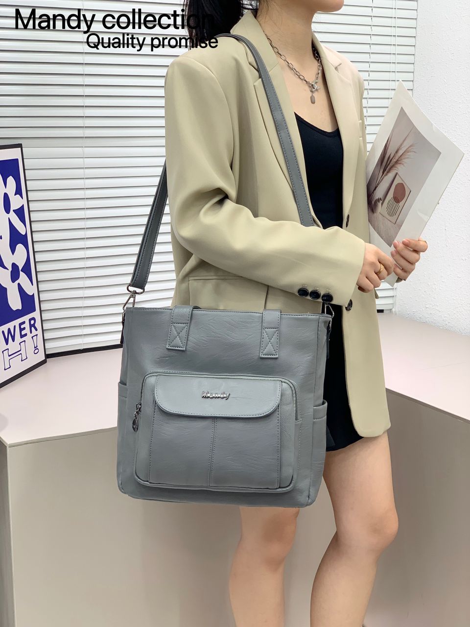 High Quality Classic Vintage Women Fashion  Mandy Collections Ladies PU Leather Women Set Handbags (It is not a bag it is a dream)