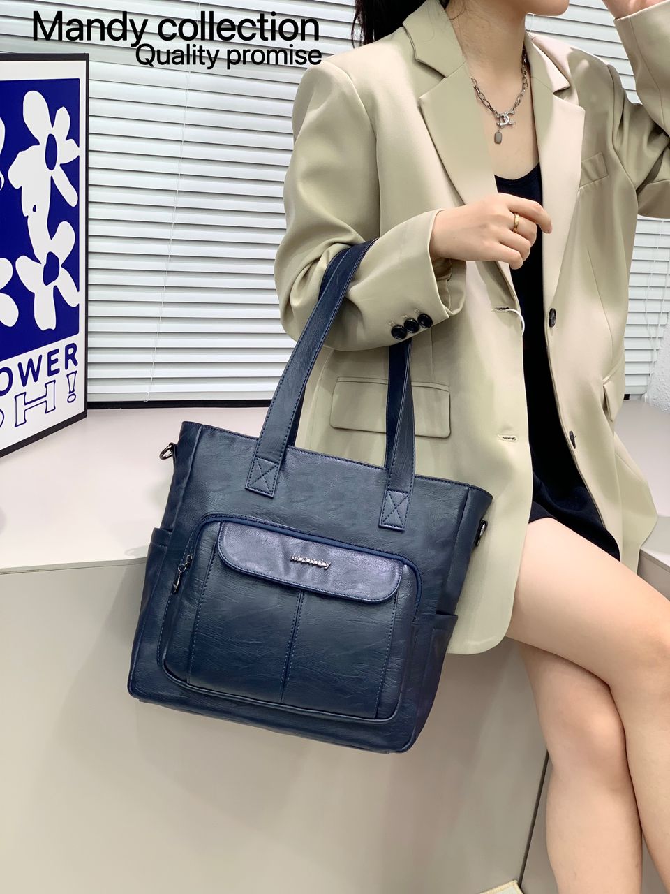 High Quality Classic Vintage Women Fashion  Mandy Collections Ladies PU Leather Women Set Handbags (It is not a bag it is a dream)