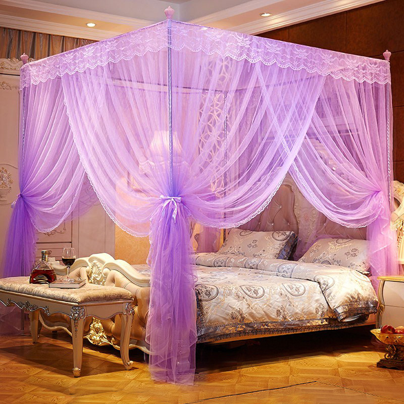 【 Promotion】4 Stands Mosquito Net Bed Net Mosquito Repellent Tent Bedding Accessories