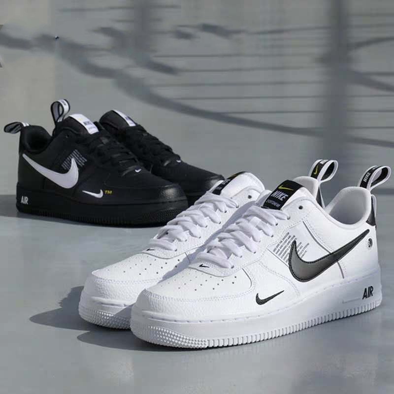 Original  Nike Air Force TM Nike Utility Low Black Breathable Airforce Men Women Fashion Sneakers