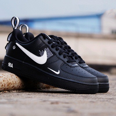 Original  Nike Air Force TM Nike Utility Low Black Breathable Airforce Men Women Fashion Sneakers